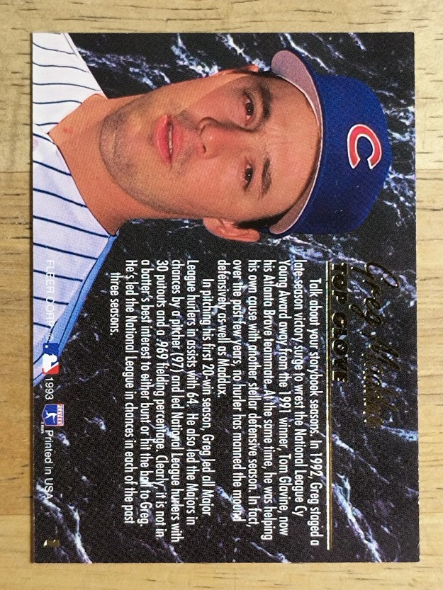 1993 Ultra Award Winners #1 Greg Maddux