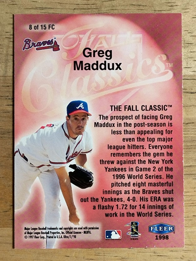 1998 Ultra Fall Classics #8 Greg Maddux