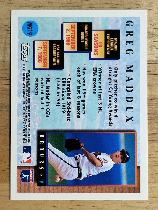 1996 Topps Masters of the Game #19 Greg Maddux