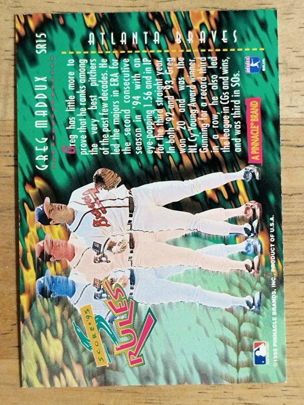 1995 Score Rules #SR15 Greg Maddux