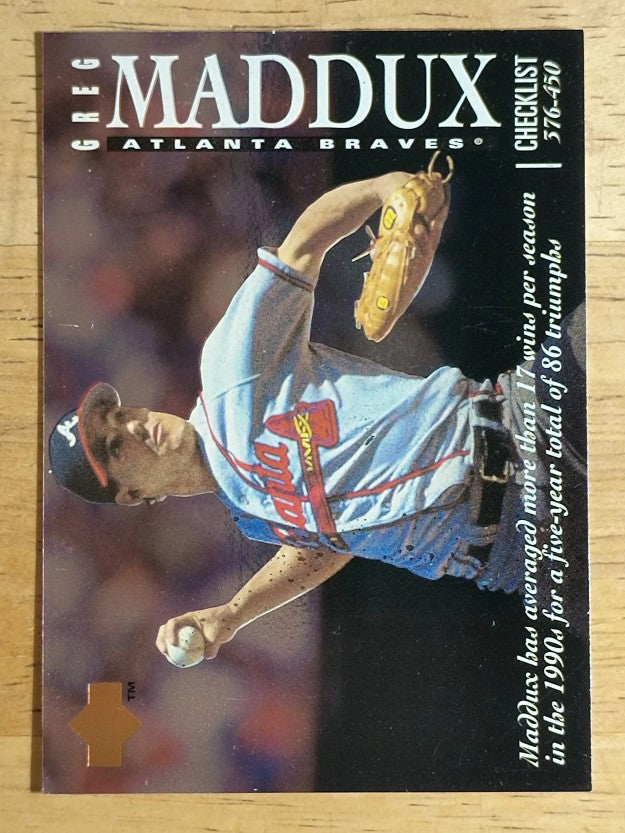 1995 Upper Deck Checklists #3B Greg Maddux