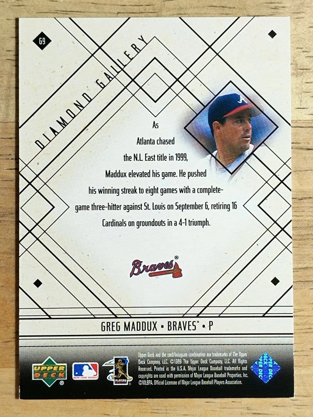 2000 Black Diamond Gallery #G9 Greg Maddux