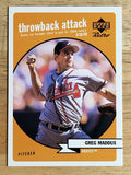 1999 Upper Deck Retro Throwback Attack #T7 Greg Maddux