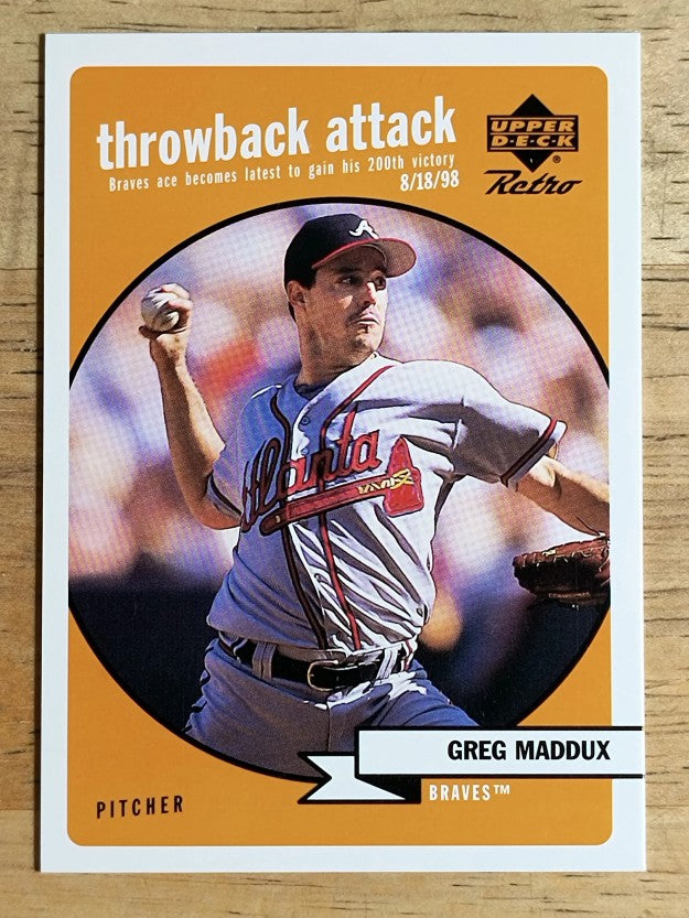 1999 Upper Deck Retro Throwback Attack #T7 Greg Maddux