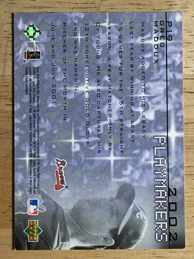 2002 Upper Deck Ballpark Idols Playmakers #P19 Greg Maddux