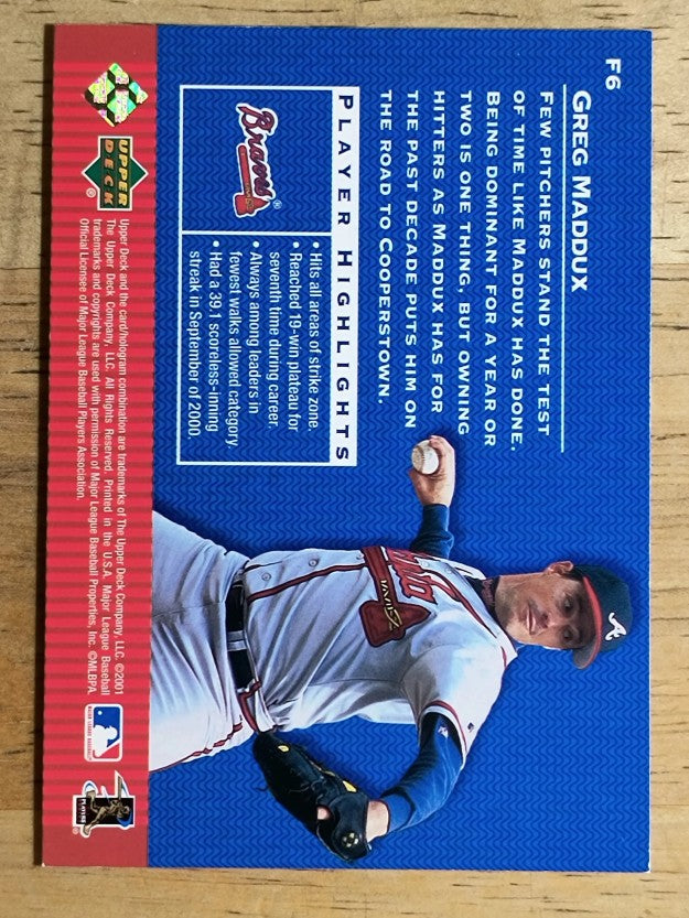 2001 Upper Deck Franchise #F6 Greg Maddux