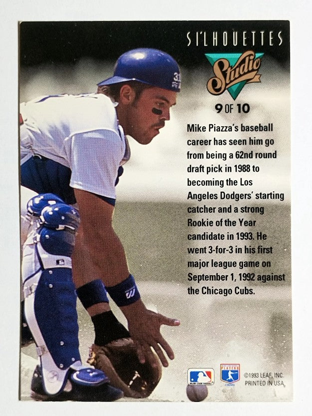 1993 Studio Silhouettes #9 Mike Piazza (EX)