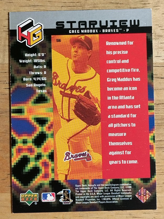 1999 Upper Deck HoloGrFX StarView #S6 Greg Maddux