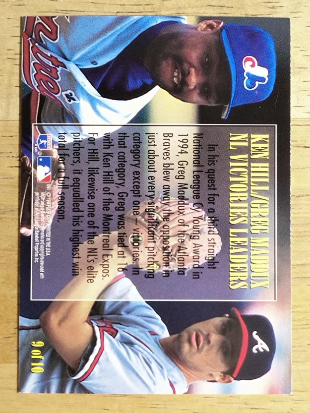 1995 Fleer League Leaders #9 Greg Maddux/Ken Hill