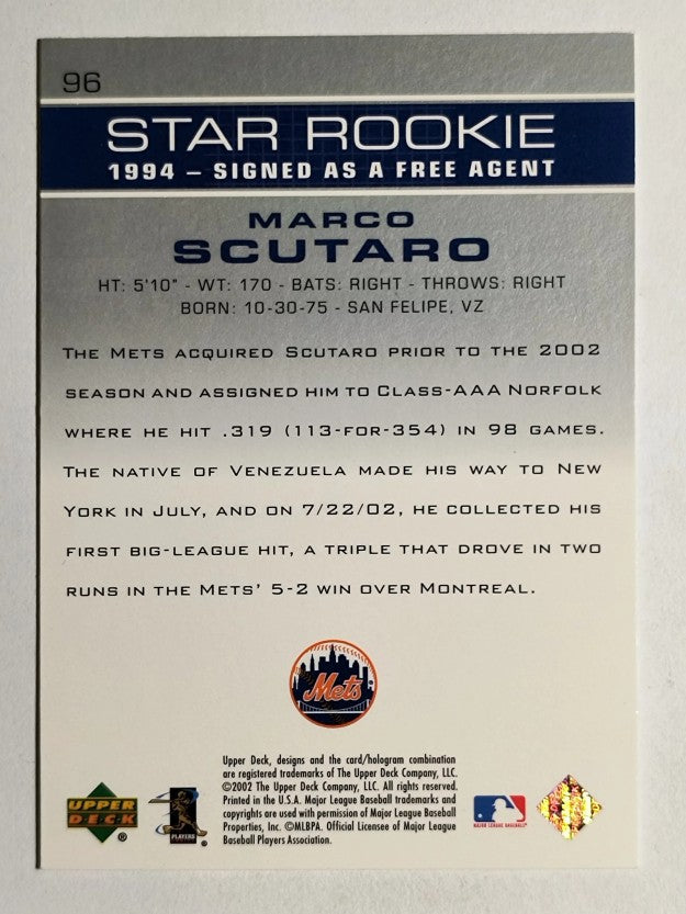 2003 Upper Deck #96B Marcos Scutaro SR