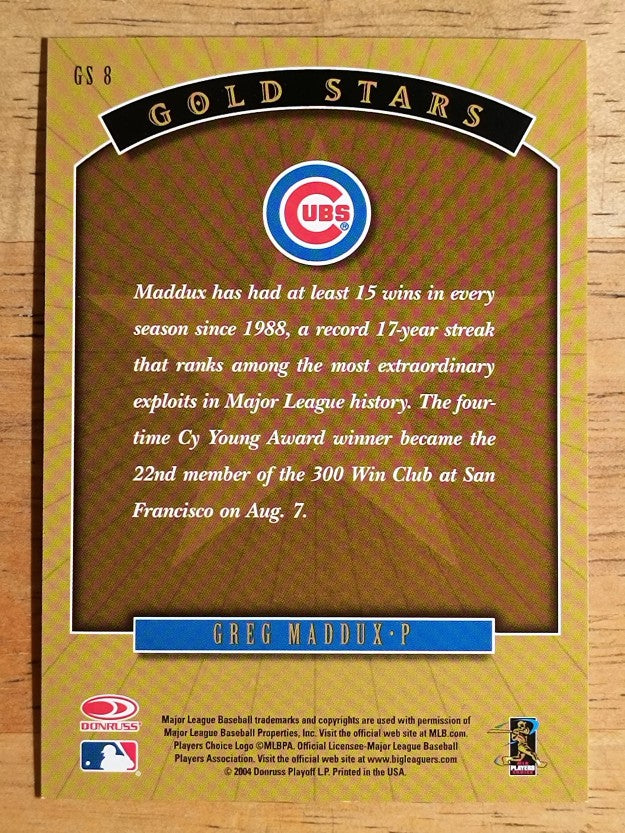 2005 Leaf Gold Stars #8 Greg Maddux