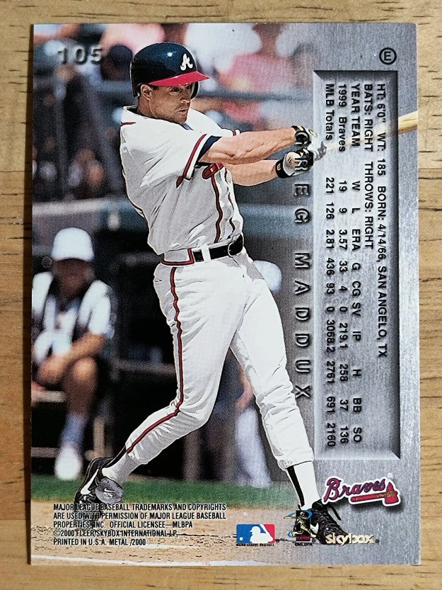 2000 Metal Emerald #105 Greg Maddux