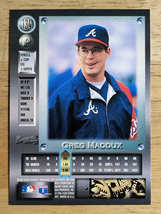 1996 Metal Universe Platinum #134 Greg Maddux
