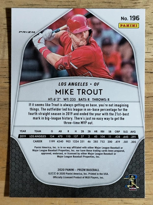 2020 Panini Prizm Prizms Silver #196 Mike Trout
