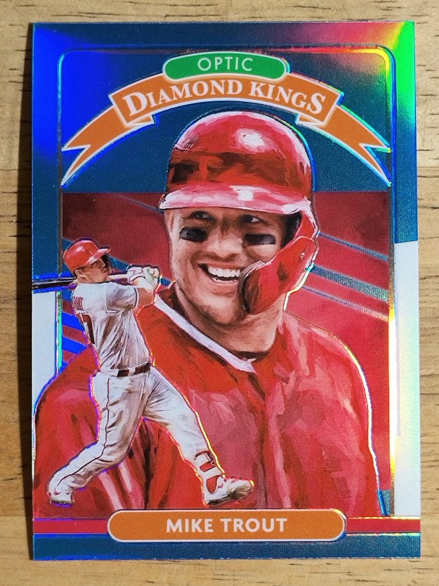 2020 Donruss Optic Carolina Blue and White #9 Mike Trout DK