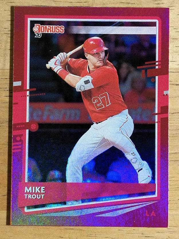 2020 Donruss Holo Red #129 Mike Trout