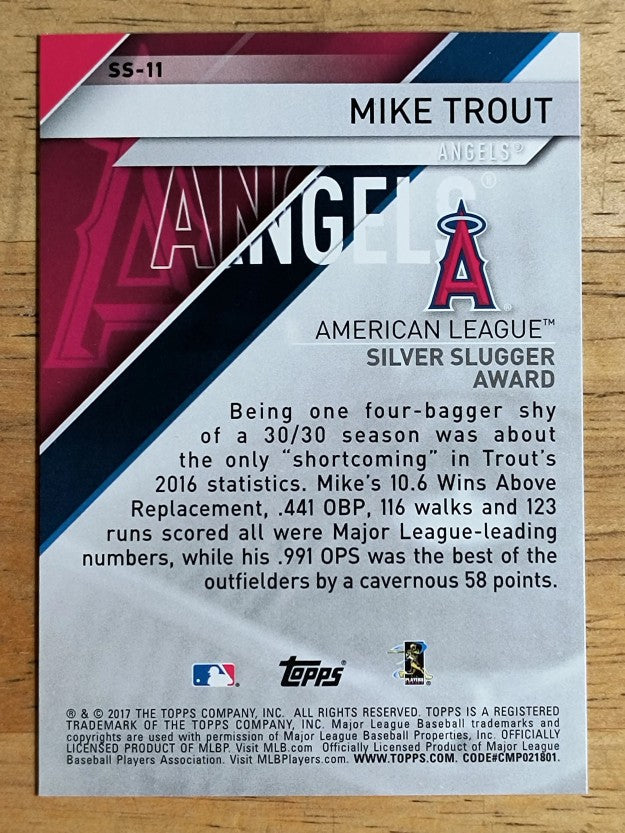 2017 Topps Silver Slugger Awards #SS11 Mike Trout