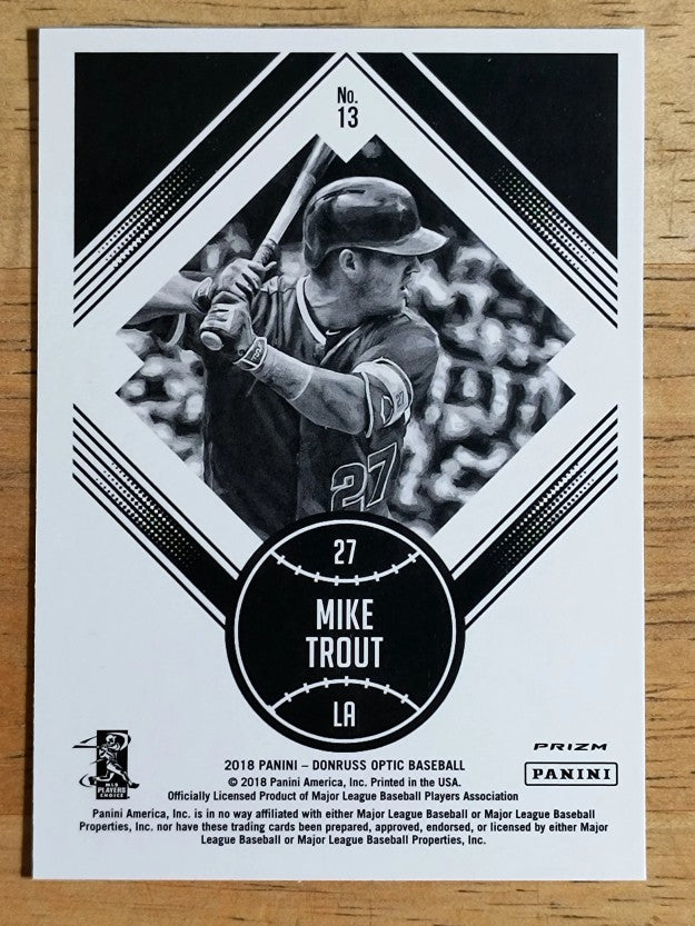 2018 Donruss Optic Bronze #13 Mike Trout DK