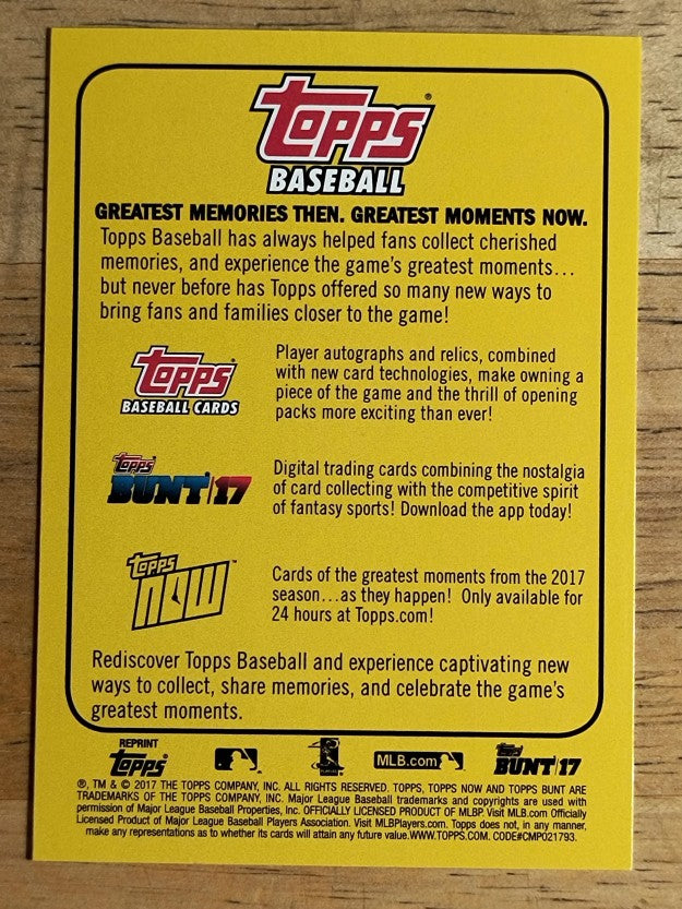 2017 Topps Rediscover Topps #RT10 Mike Trout