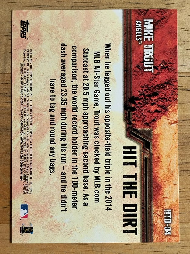 2015 Topps Opening Day Hit the Dirt #HTD04 Mike Trout