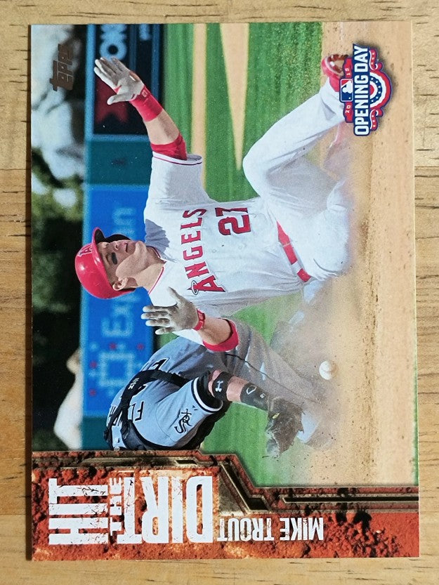 2015 Topps Opening Day Hit the Dirt #HTD04 Mike Trout