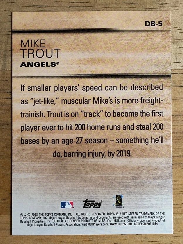 2018 Topps Update Don't Blink #DB5 Mike Trout