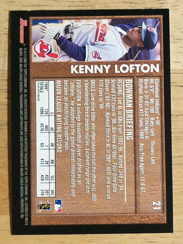 2000 Bowman Retro/Future #21 Kenny Lofton