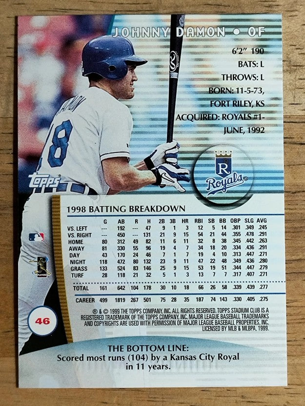 1999 Stadium Club #46 Johnny Damon