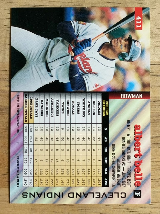 1994 Bowman #411 Albert Belle