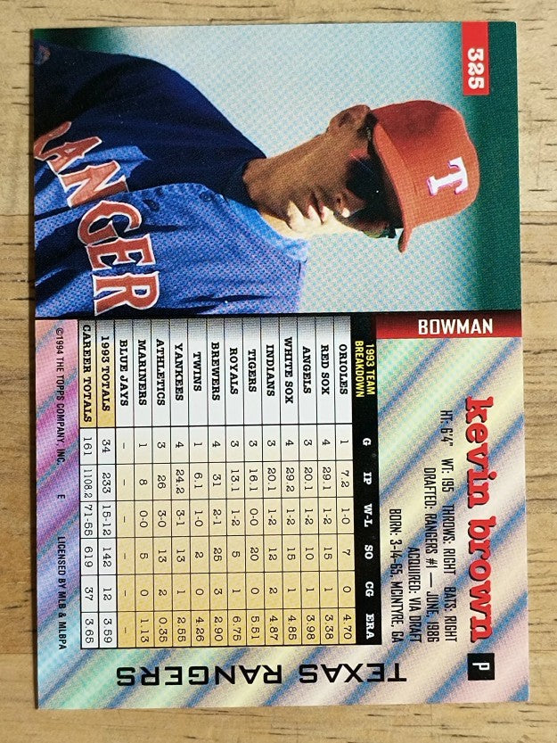 1994 Bowman #325 Kevin Brown