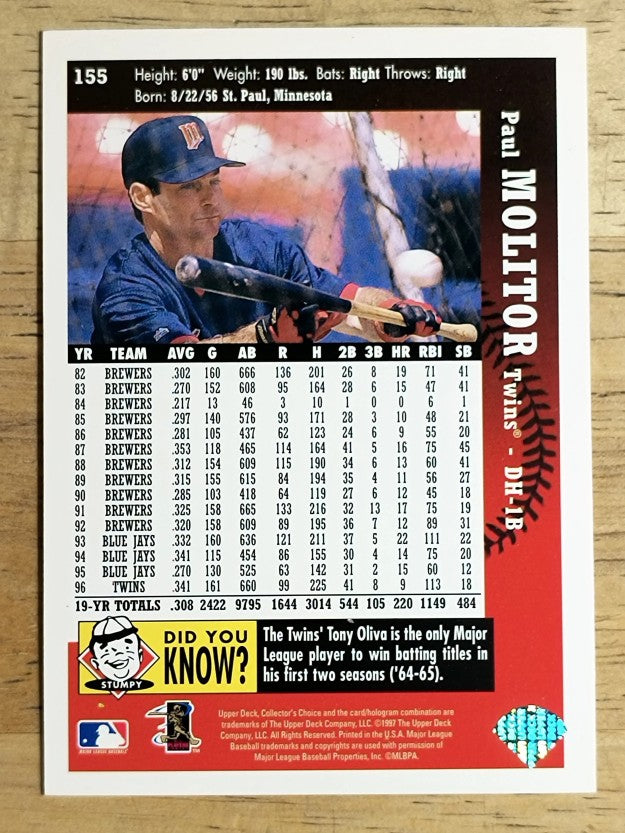 1997 Collector's Choice #155 Paul Molitor