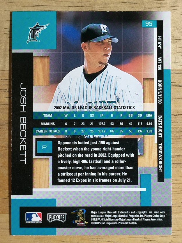 2003 Absolute Memorabilia #95 Josh Beckett