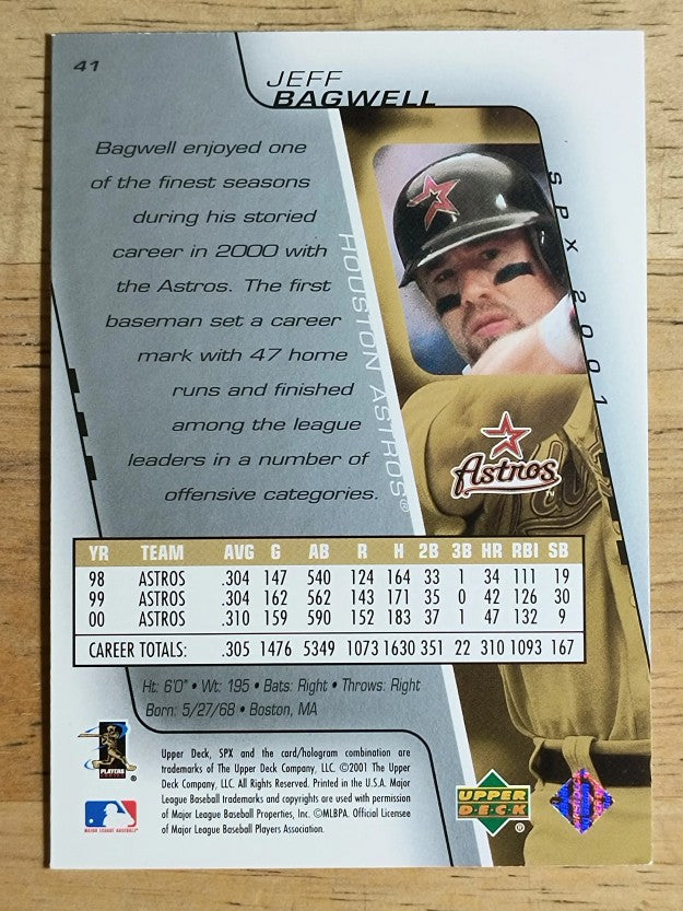 2001 SPx #41 Jeff Bagwell