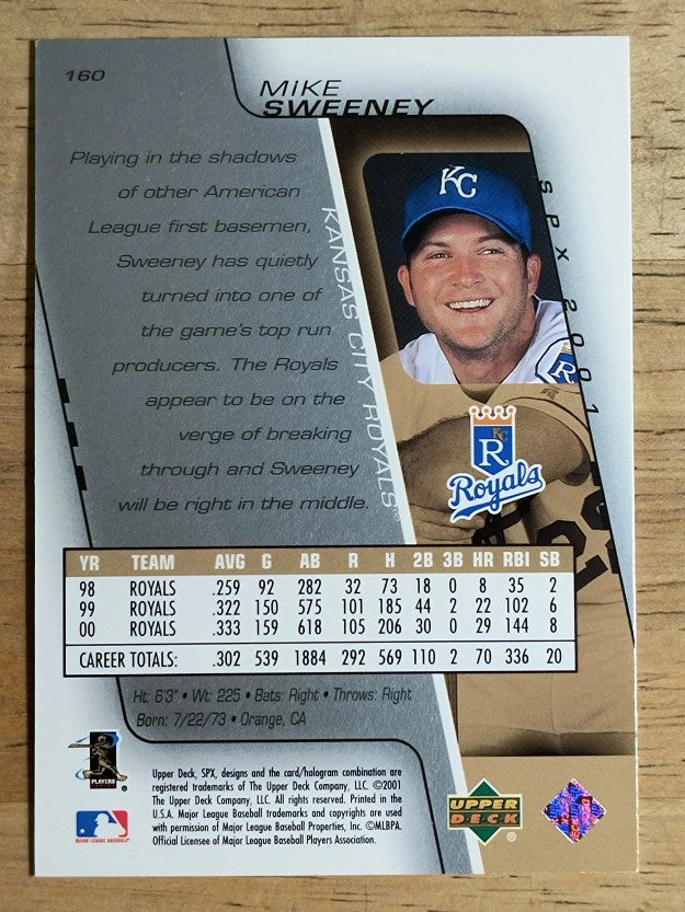 2001 SPx #160 Mike Sweeney