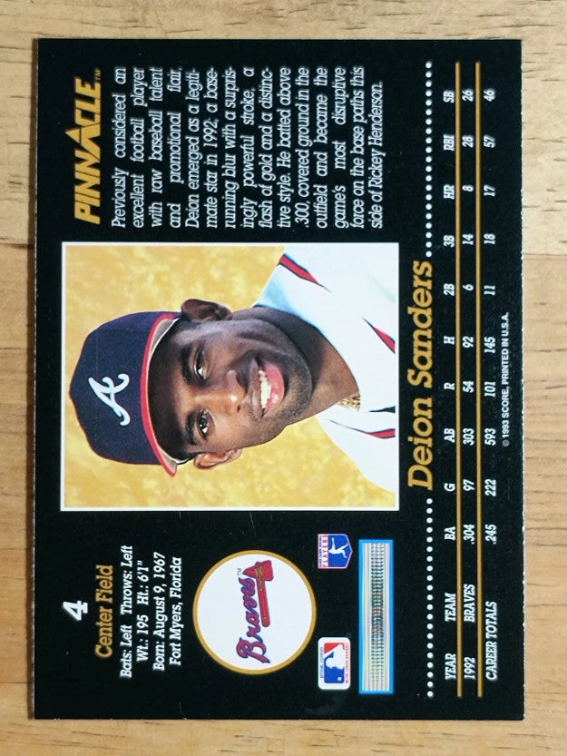 1993 Pinnacle #4 Deion Sanders