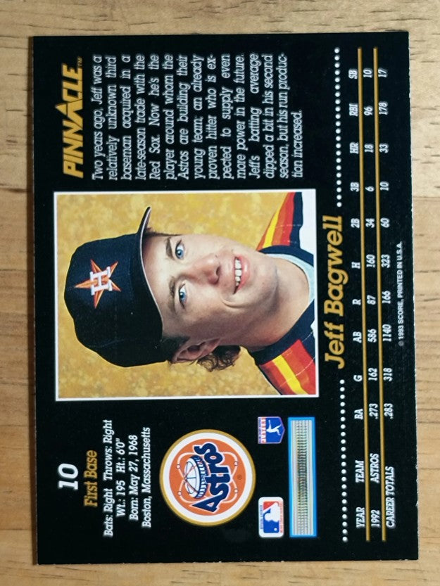1993 Pinnacle #10 Jeff Bagwell