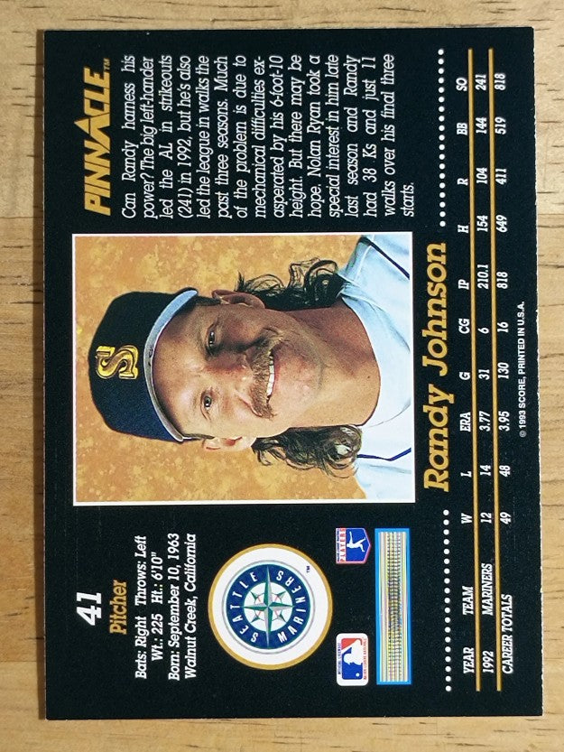 1993 Pinnacle #41 Randy Johnson