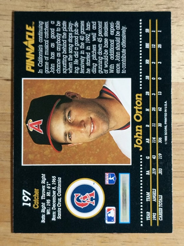 1993 Pinnacle #197 John Orton