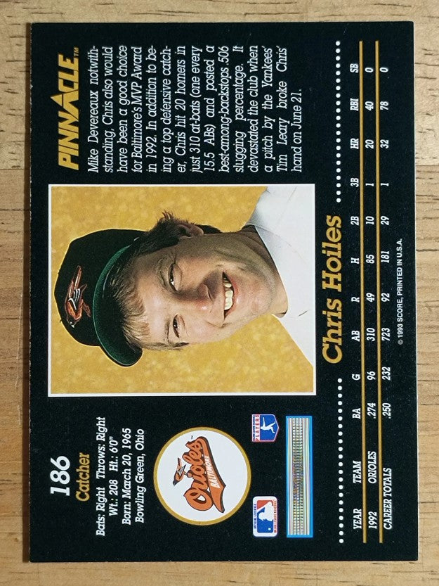 1993 Pinnacle #186 Chris Hoiles