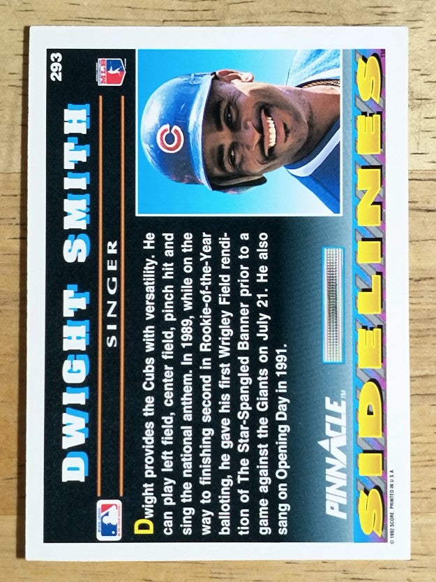 1992 Pinnacle #293 Dwight Smith SIDE