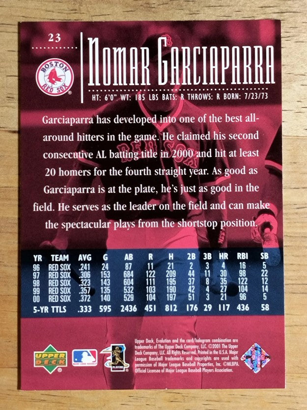 2001 Upper Deck Evolution #23 Nomar Garciaparra