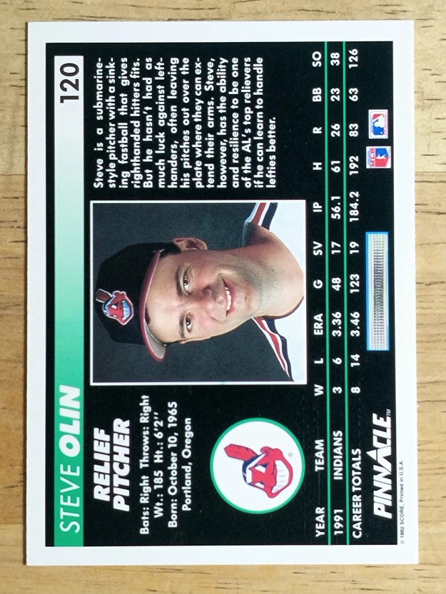 1992 Pinnacle #120 Steve Olin