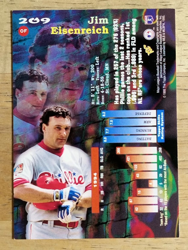 1995 Stadium Club #209 Jim Eisenreich