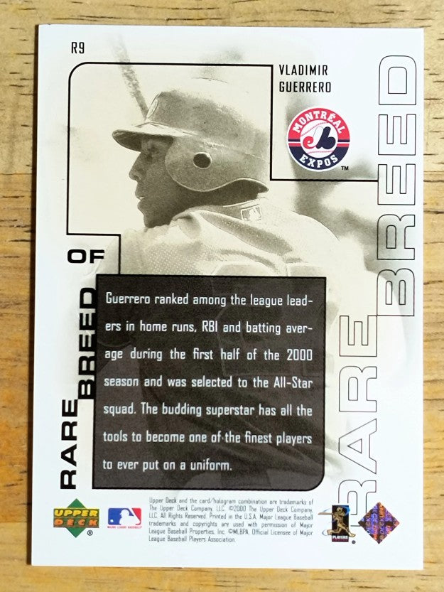2000 Upper Deck Pros and Prospects Rare Breed #R9 Vladimir Guerrero