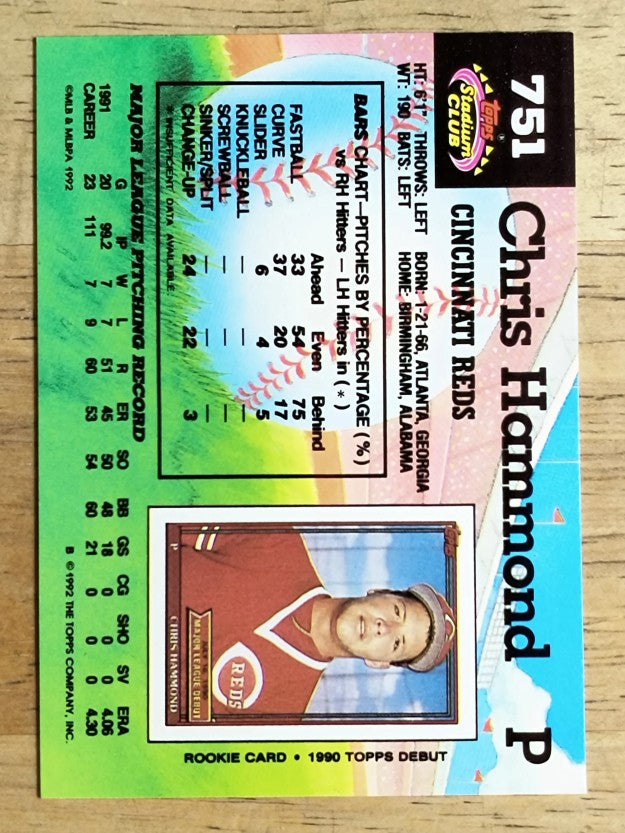 1992 Stadium Club #751 Chris Hammond