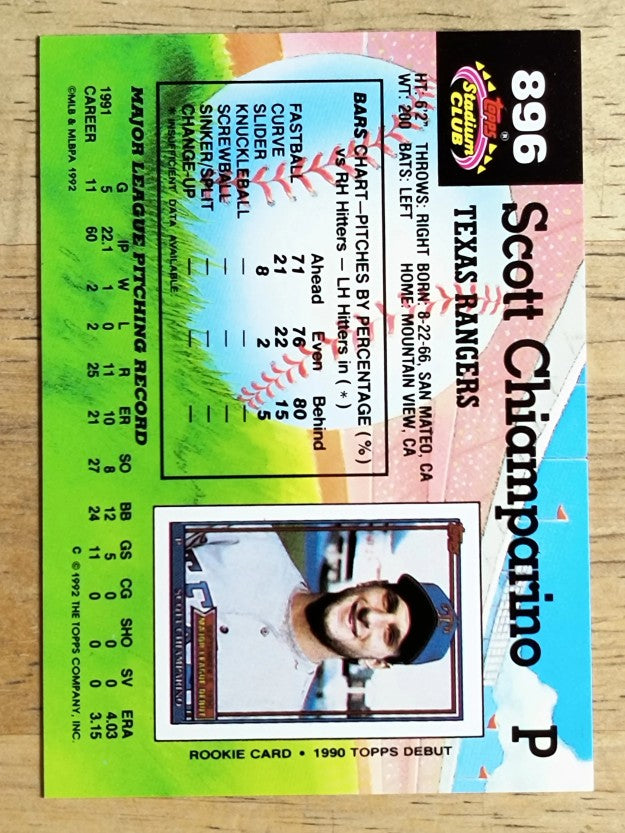 1992 Stadium Club #896 Scott Chiamparino