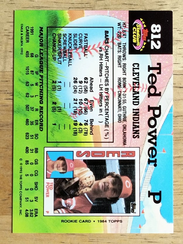 1992 Stadium Club #812 Ted Power