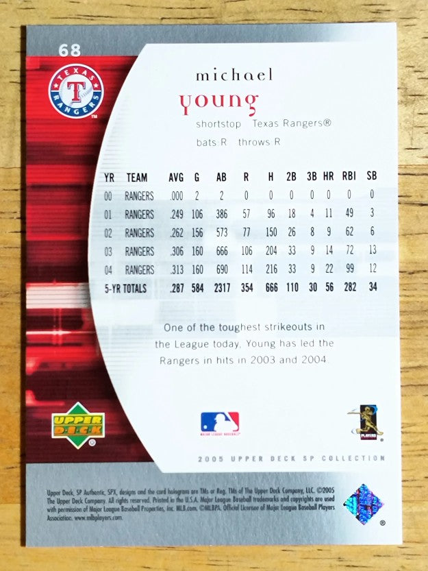 2005 SP Authentic #68 Michael Young