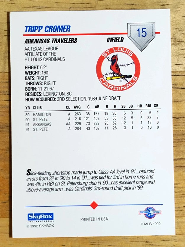 1992 SkyBox AA #15 Tripp Cromer