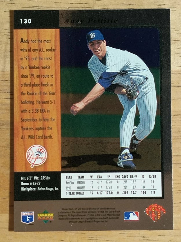 1996 SP #130 Andy Pettitte